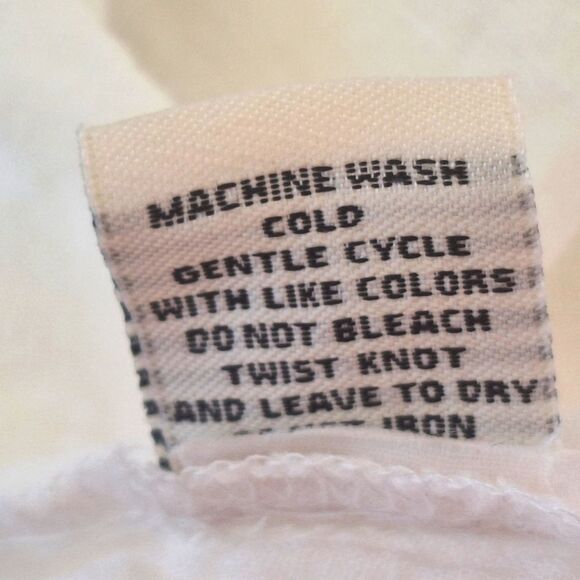 Kim Rogers Boho Skirt Prairie White Tier Skirt Crochet Eyelets Lined Pull On PL - Picture 14 of 14